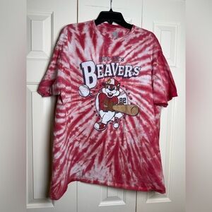 Buc-ee’s Beavers Baseball Red Tie Dye T-Shirt
